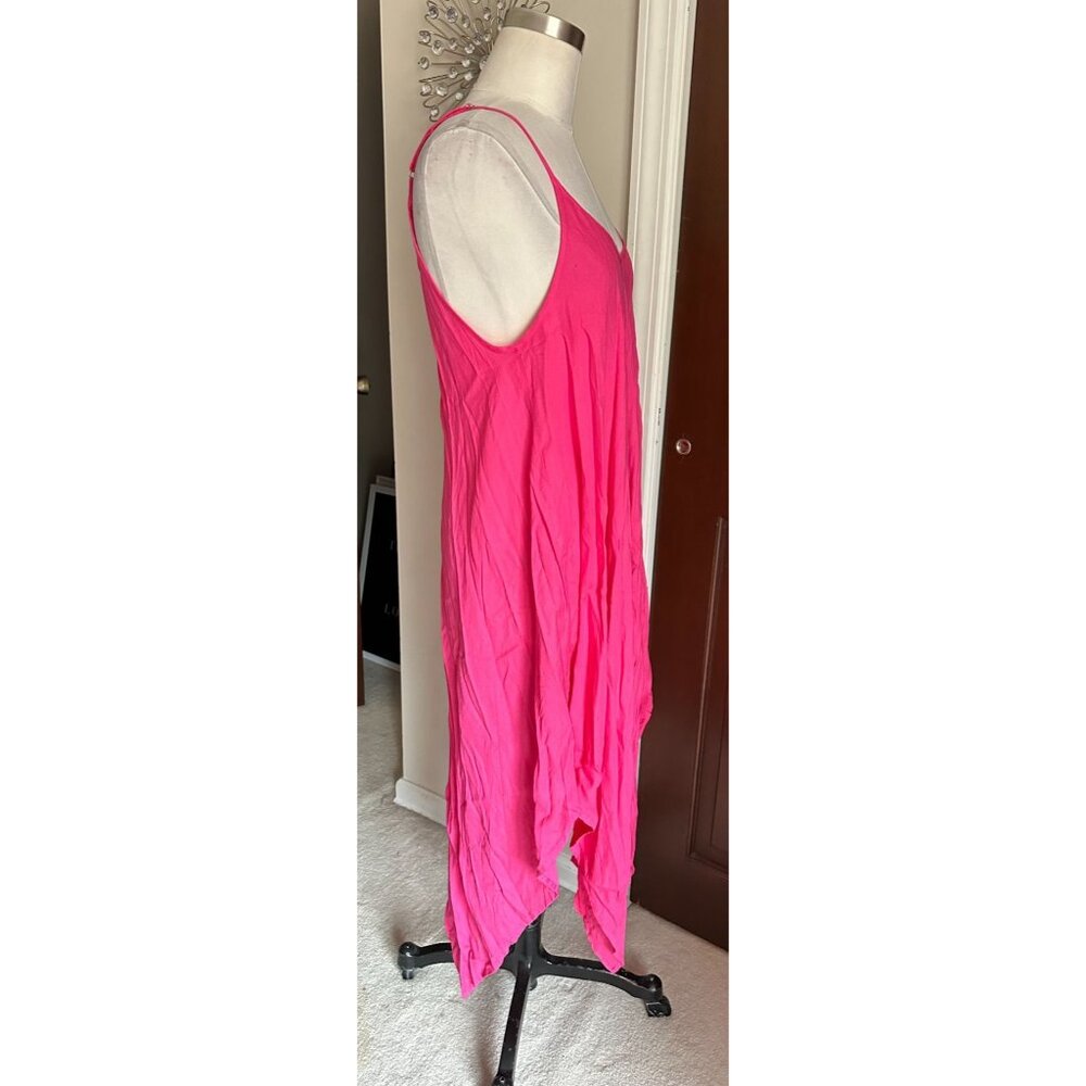 Elan hot pink dress coverup with handkerchief bottom XS - Picture 3 of 4